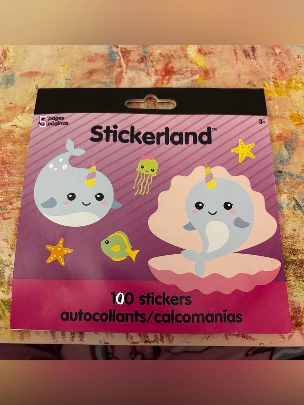 Stickerland Cute Narwhal Sticker Pack - Pink & Purple